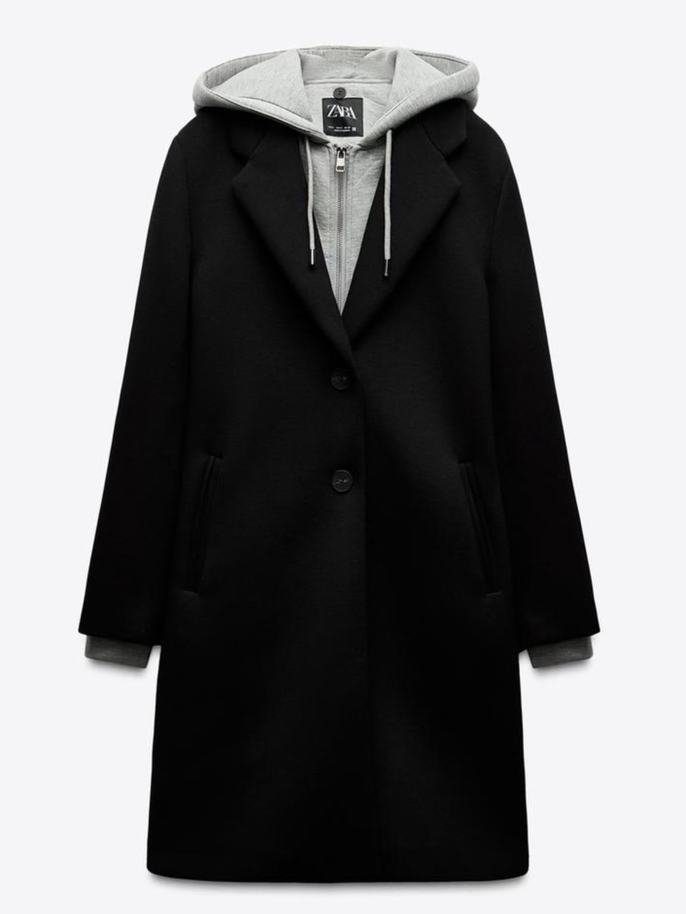 Zara Hooded Combination Coat